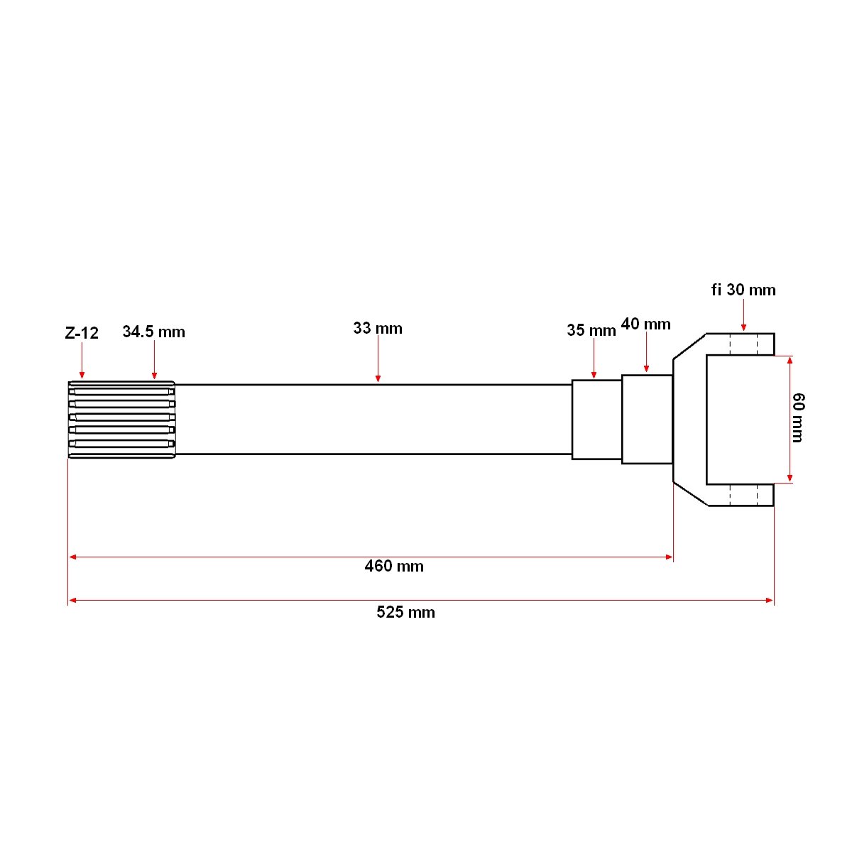 Arbore planetara/semiax lung UTB DTC 48.55.174